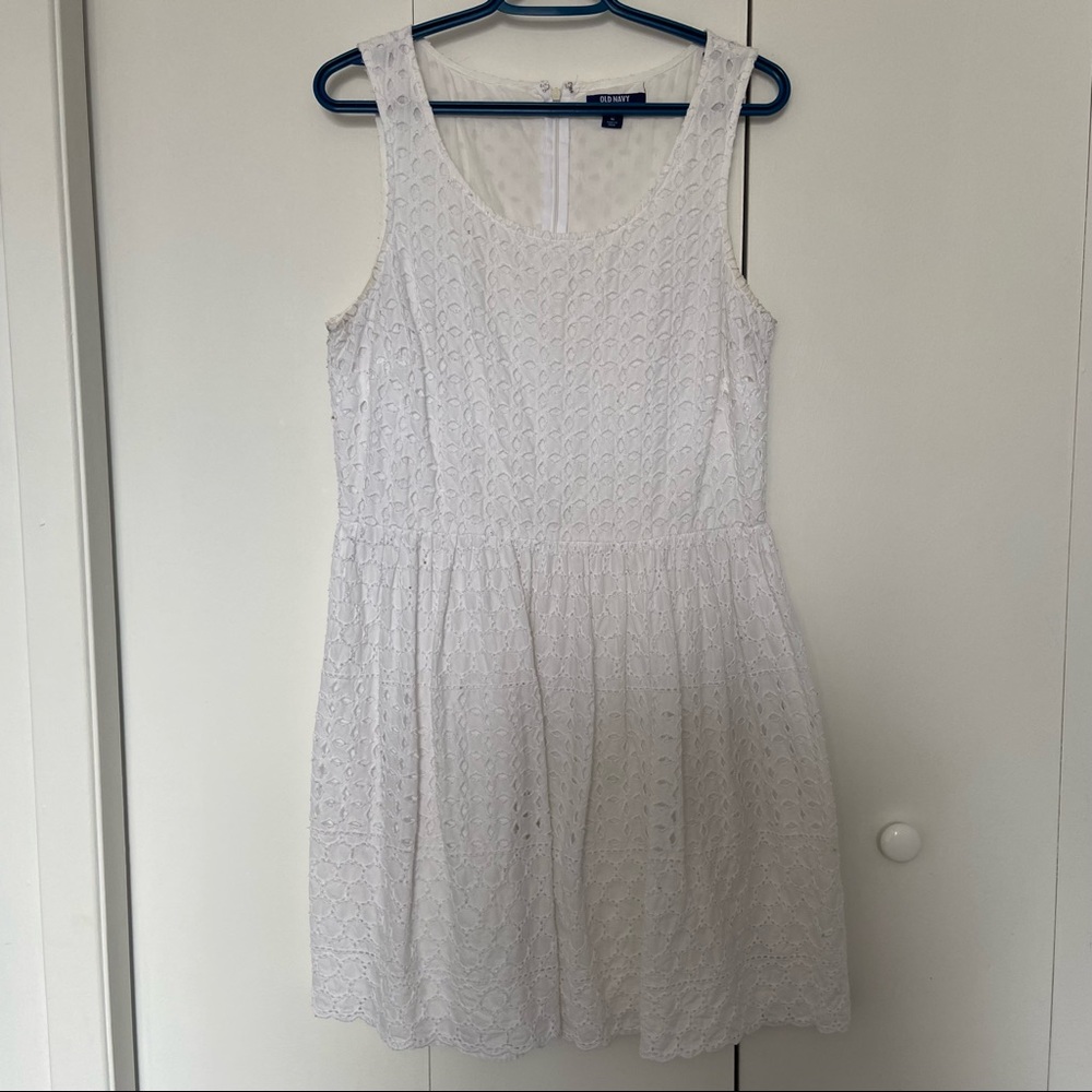 White Crochet Bohemian Dress from Old Navy